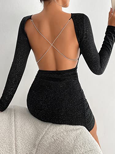 Vanya Maxi Dress in Zebra - Women's Printed Drawstring Side Round Neck Marble Long Sleeve Bodycon Mini Dress