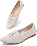 HONHOLD Women's Pointed Toe Flats Breathable Knit Ballet Flats