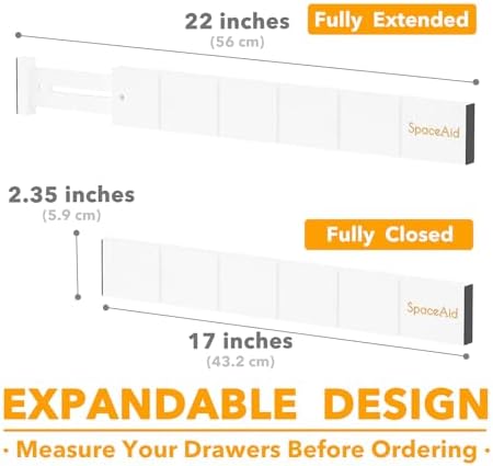 SpaceAid Bamboo Drawer Dividers