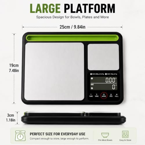 0.001oz/22lb Professional Dual Platform Food Scale Baking Scale