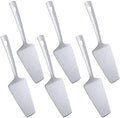 6 Pcs Silver Cake Server, Stainless Steel Titanium Plated Pizza Spatula