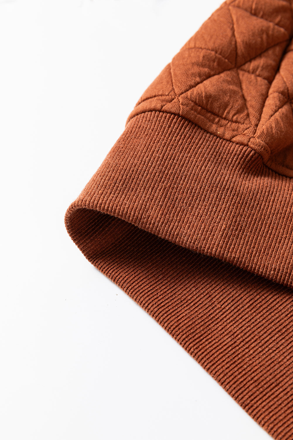 Geometric Quilted Half-Zip Sweatshirt