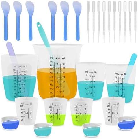 Silicone Resin Mixing 1L Measuring Cup Set
