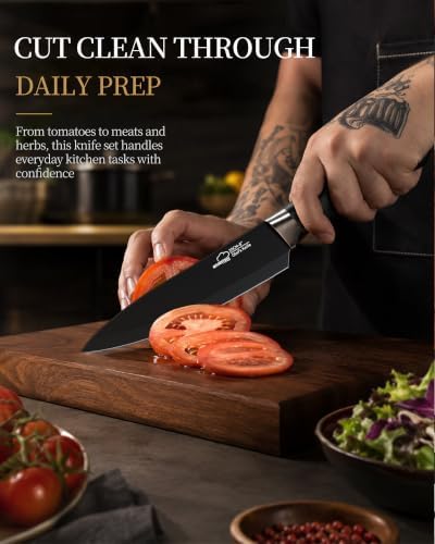 Amorston Knife Set 15 Piece Kitchen Knife Set