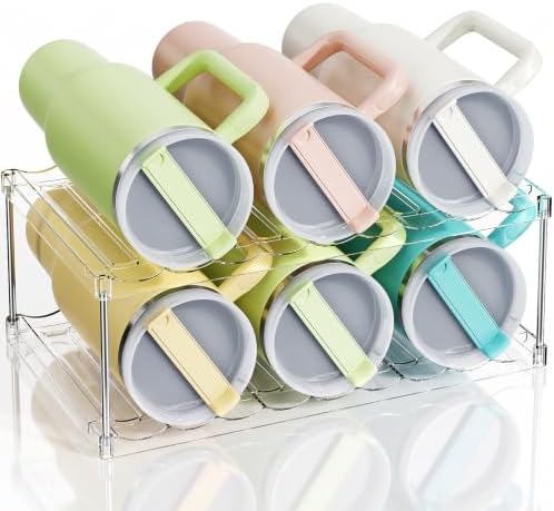LAMU Stackable Water Bottle Organizer Holder Tumbler Cup Storage Rack