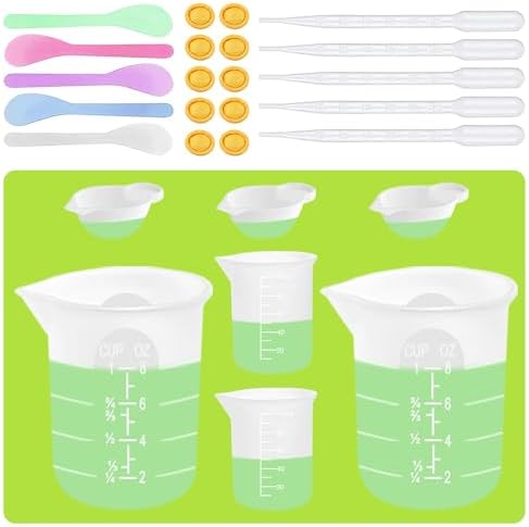 Silicone Measuring Cups for Resin Supplies, Resin Kit for 250ml &100ml