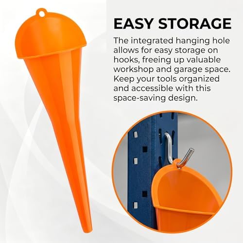 2 Pack Long Neck Oil Funnel for All Automotive & Motorcycle Use