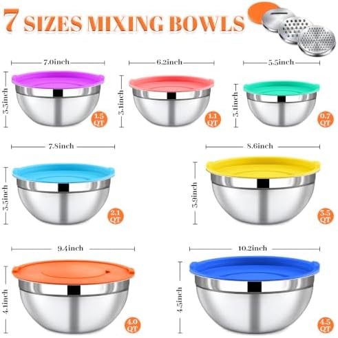 21PCS Mixing Bowls with Lids Set
