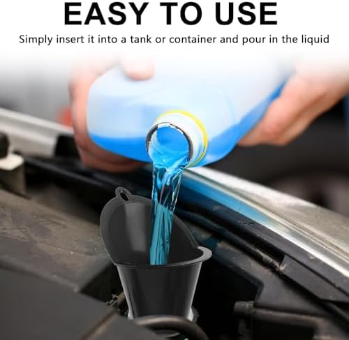 Long-Neck Oil Funnel for Automotive – Multi-Function Plastic Funnel for Oil