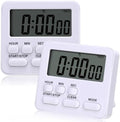 Leumoi 2 Pcs Digital Kitchen Timer 24 Hour Alarm