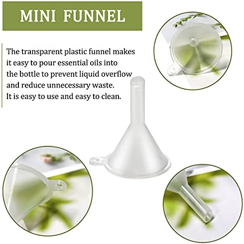 30 Pcs Small Funnel Mini Funnel Clear Plastic Funnels