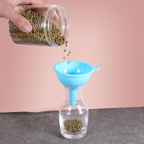 4 Pack Kitchen Silicone Funnel, 4 Colors Kitchen Funnel Set Wide Mouth Funnels