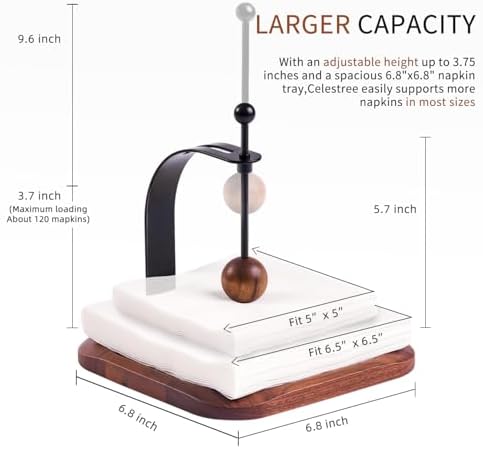 Black Walnut Wooden Napkin Holder