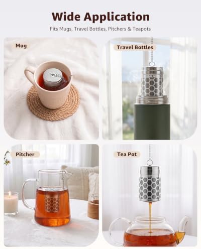 House Again Tea Infusers, Extra Fine Mesh Tea Strainers