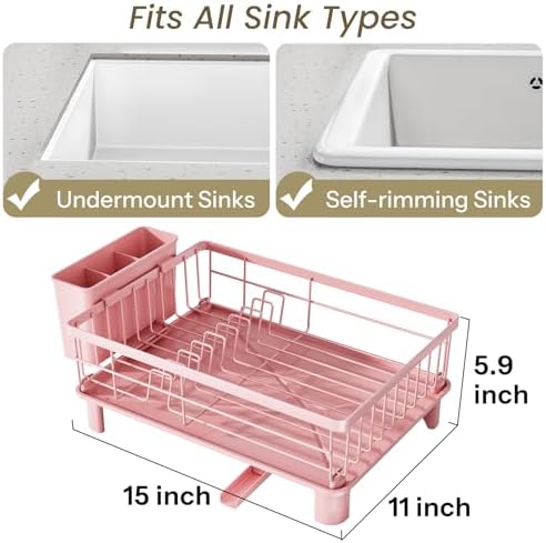 SNTD Dish Drying Rack for Small Kitchen Counter