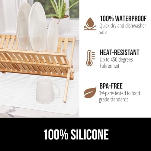 GORILLA GRIP Patented BPA-Free Silicone Dish Drying Mat