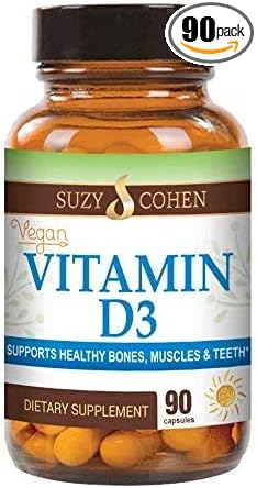 Script Essentials Vegan Vitamin D3 5,000 IU for Healthy Muscle Function, Bone Health, and Immune Support - Non-GMO, Gluten Free and Kosher Certified - 90 Servings