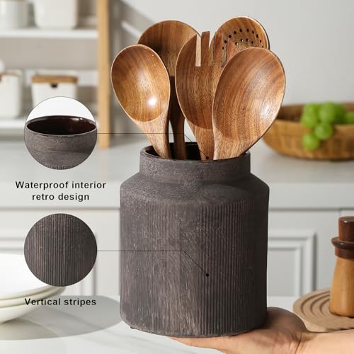 Farmhouse Ceramic Farmhouse Kitchen Utensil Holder