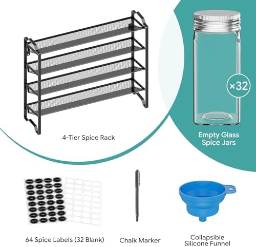 Simple Trending 4-Tier Spice Rack Organizer, Spice Rack
