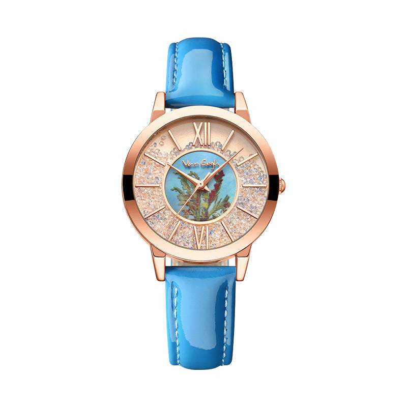 Van Gogh Women's Artistic Quartz Watch Leather Strap