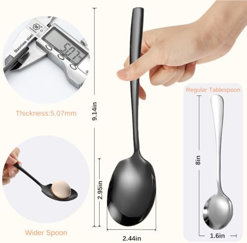 Serving Spoons Set 9.14 Inch Slotted Spoon Serving Spoon Stainless Steel