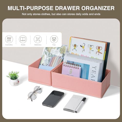DIMJ Fabric Drawer Organizer Bins