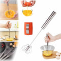 Stainless Steel Egg Whisk, 2025 Upgrade Hand Push Whisk Blender