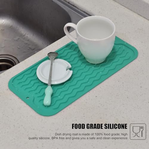 Silicone Dish Drying Mat, Non-Slip Easy Clean Sink Mat