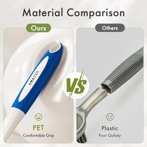 Amazer Dish Brush with Handle, 2 Pack Kitchen Scrub Brushes with Built-in