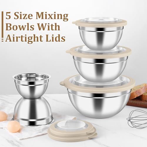 P&P CHEF Metal Mixing Bowls