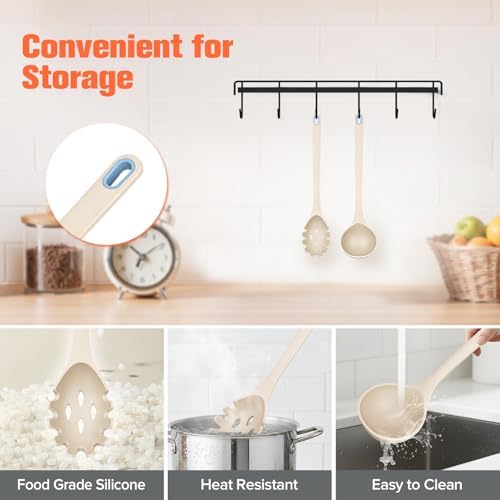 Silicone Spaghetti Spoon & Soup Ladle Cooking Utensils Set of 2