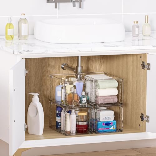 Vtopmart 4 Pack Large Stackable Storage Drawers