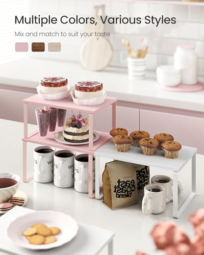 SONGMICS Cabinet Organizer Shelf, Kitchen Storage