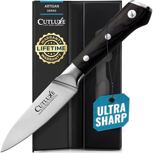 Cutluxe Paring Knife, 3.5" Small Kitchen Peeling Knife – Razor Sharp