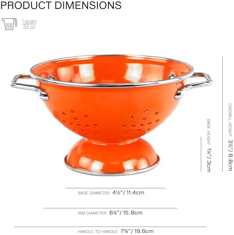 Reston Lloyd, 1 Quart Powder Coated Steel Kitchen Strainer Basket