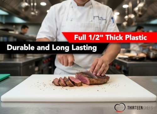 Thirteen Chefs 18x12 White Cutting Board