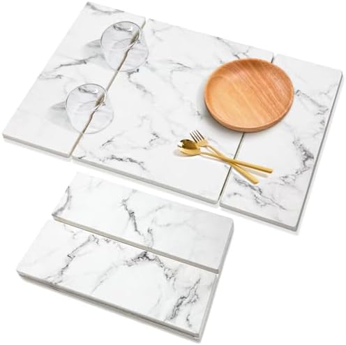Large Stone Drying Mat for Kitchen Counter, Water-Absorbent Marble Diatomaceous
