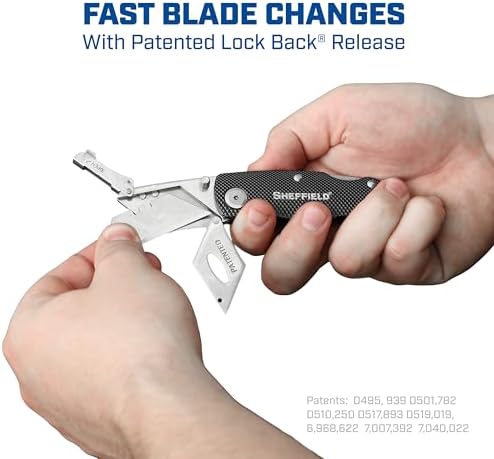 Sheffield Folding Utility Knife, Accepts Standard Utility Knife Blades