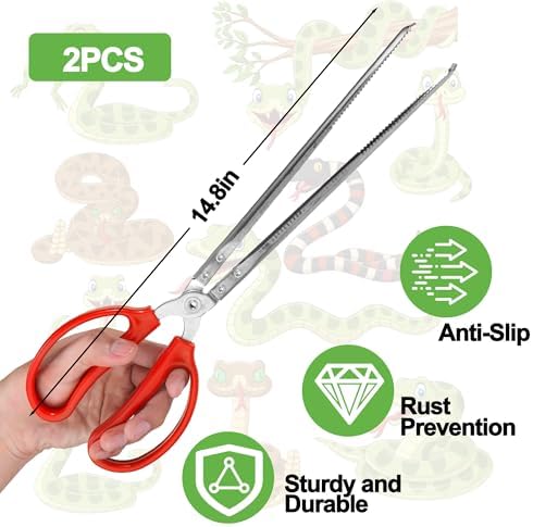 Vodolo Snake Feeding Tongs, Extra Long Large Tweezers