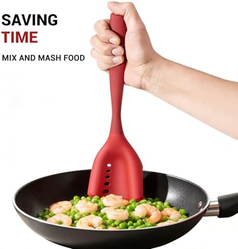 2Pack Meat Chopper Mincing Spatula, Silicone Grinder