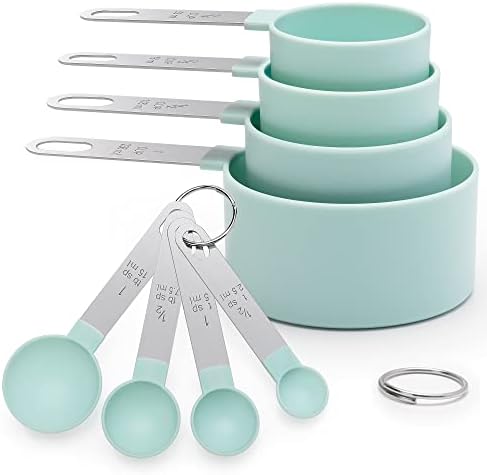 Measuring Cups and Spoons Set of 8 Pieces, nesting measuring cups