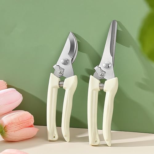 Garden Flower Shears Pruning Shears 6.9 inches Straight and Bypass Scissors