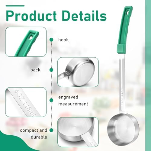 Teenyyou 2 Pcs Portion Control Serve Spoons, 4 oz