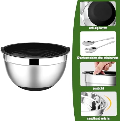 ShineMe Stainless Steel Salad Bowl