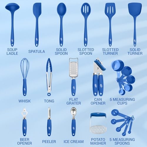 Kaluns Silicone Kitchen Utensils Set 24 Pcs Cooking Utensils Set