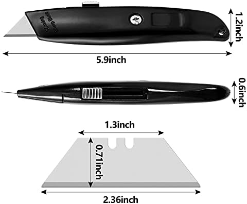 DIYSELF 2 Pack Box Cutters Retractable Utility Knife