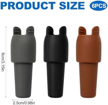 6 PCS Silicone Wine Stoppers, Reusable Dual-layer Bottle Sealer