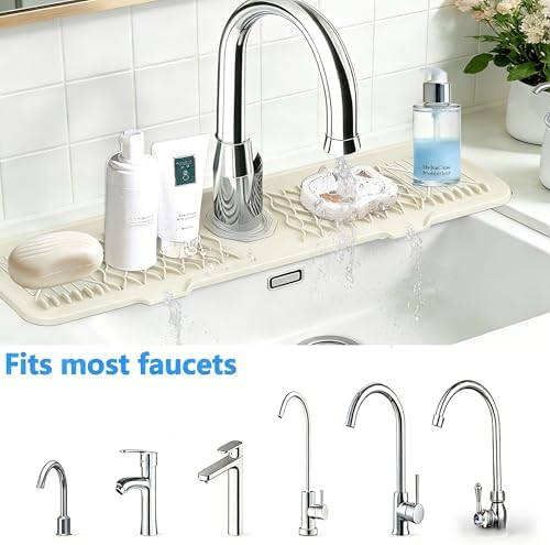 EBIGIC 24 Inch Silicone Faucet Mat