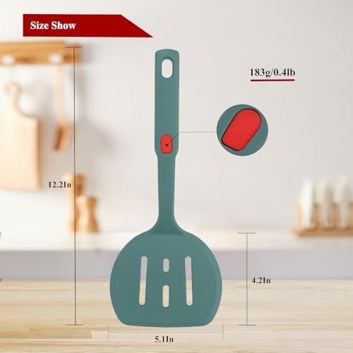 Silicone Spatula Turner, Wide Pancake Spatula