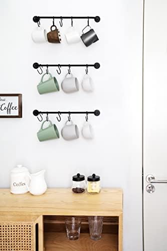 Mkono Mug Holder Wall Mounted Coffee Cup Rack Hanger Modern Metal Wall Rack